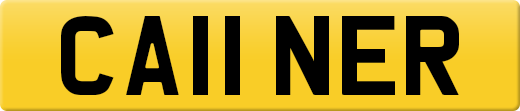 CA11 NER private number plate